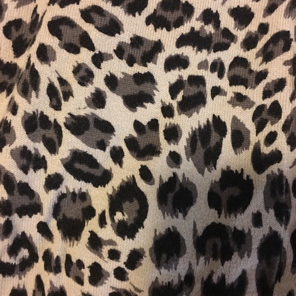 Cheetah Print Button Up Sweater - Picture 3 of 4